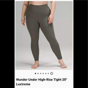 Lululemon wunder under high rise right  25”